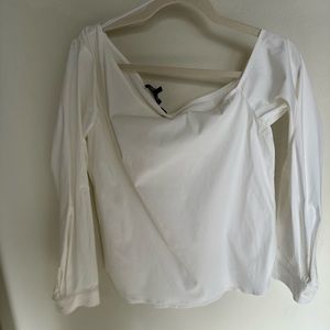 Theory cotton off shoulder on one side top